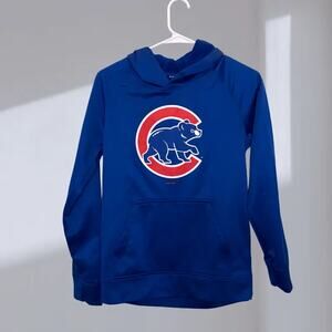 Chicago Cubs Youth Hoodie – Youth Large (Blue with Cubs “C” & Bear Logo)